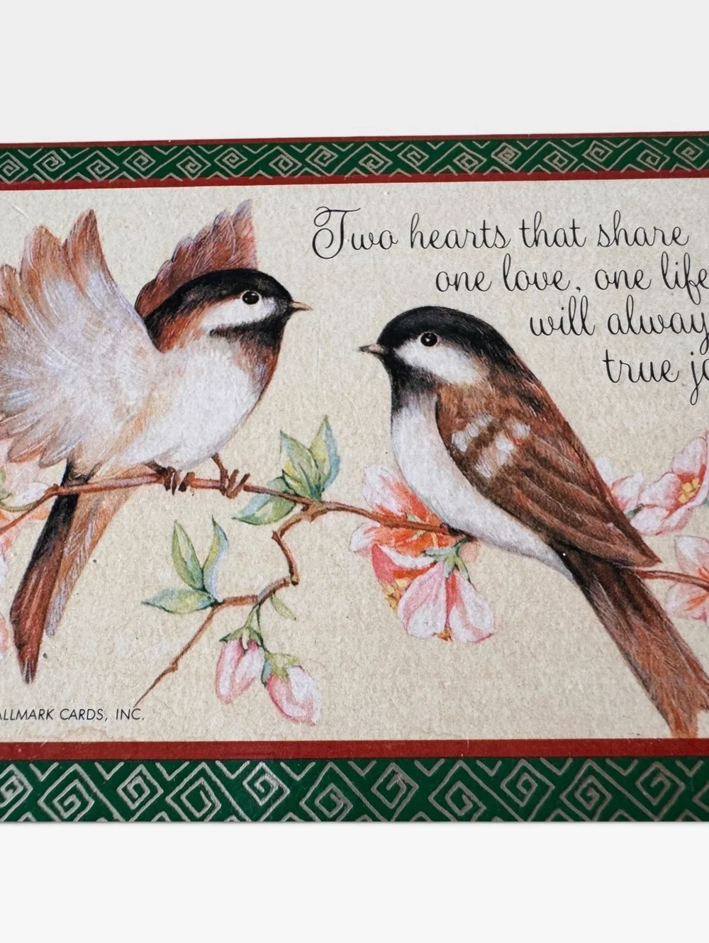 Vintage 1980 Hallmark Birds Wall Plaque with Inspirational Quote, 5”x7”
